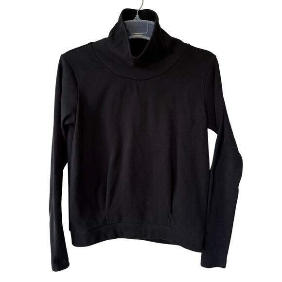 Alo yoga Black semi fitted turtleneck size M Logo on back - Picture 1 of 9